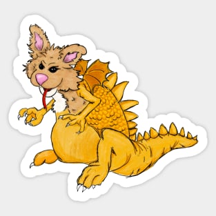 Bean Bunny Dragon Sticker